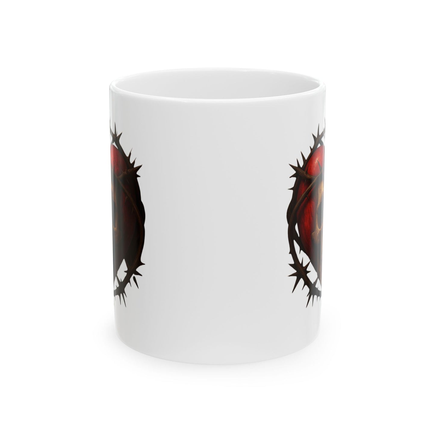 Edgy Coraline-Inspired Ceramic Mug - Perfect for Halloween, Dark Aesthetic Decor, Gothic Gift, Unique Tea/Coffee Mug, Home Office Mug