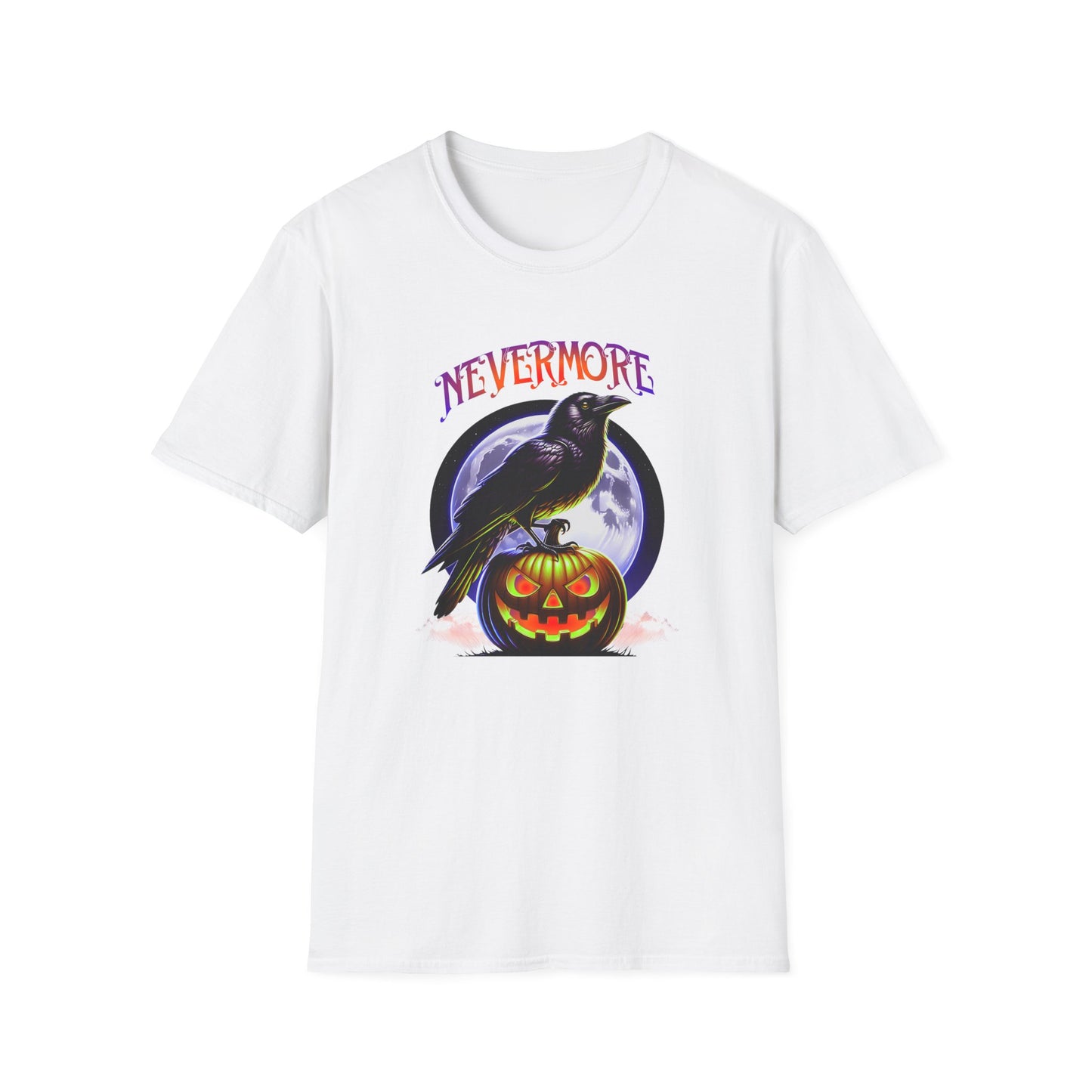Halloween Nevermore T-Shirt, Spooky Apparel, Unisex Graphic Tee, Gift for Halloween Lovers, Vintage Raven Design