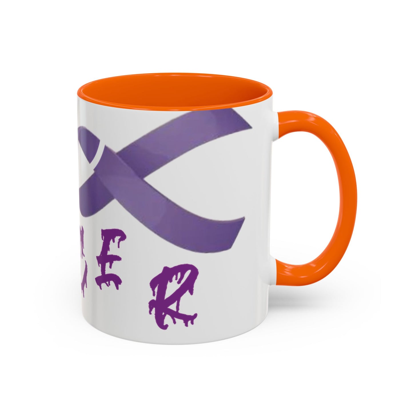 Purple Ribbon Coffee Mug - Cancer Awareness, Inspirational Gift, Sip & Support, Encouragement, Fight Back Tea Cup