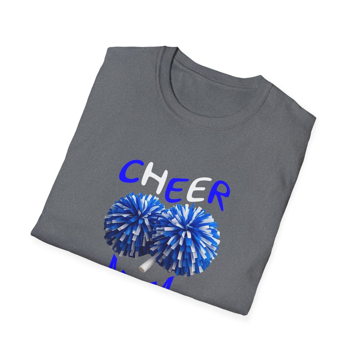 Cheer Mom Unisex Softstyle T-Shirt, Gift for Sports Moms, Cheerleading Apparel, Casual Wear, Supporter T-Shirt