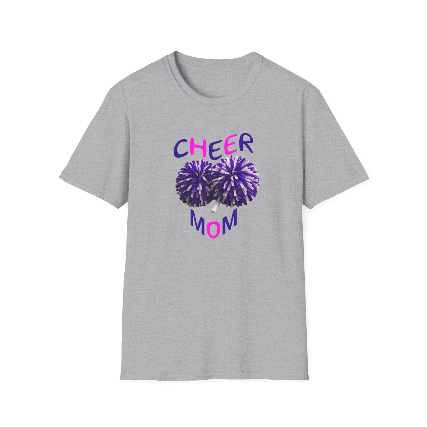 Cheer Mom Unisex Softstyle T-Shirt | Cheerleading Gift, Sportswear, Team Spirit Shirt, Mom Apparel, Fan Merchandise