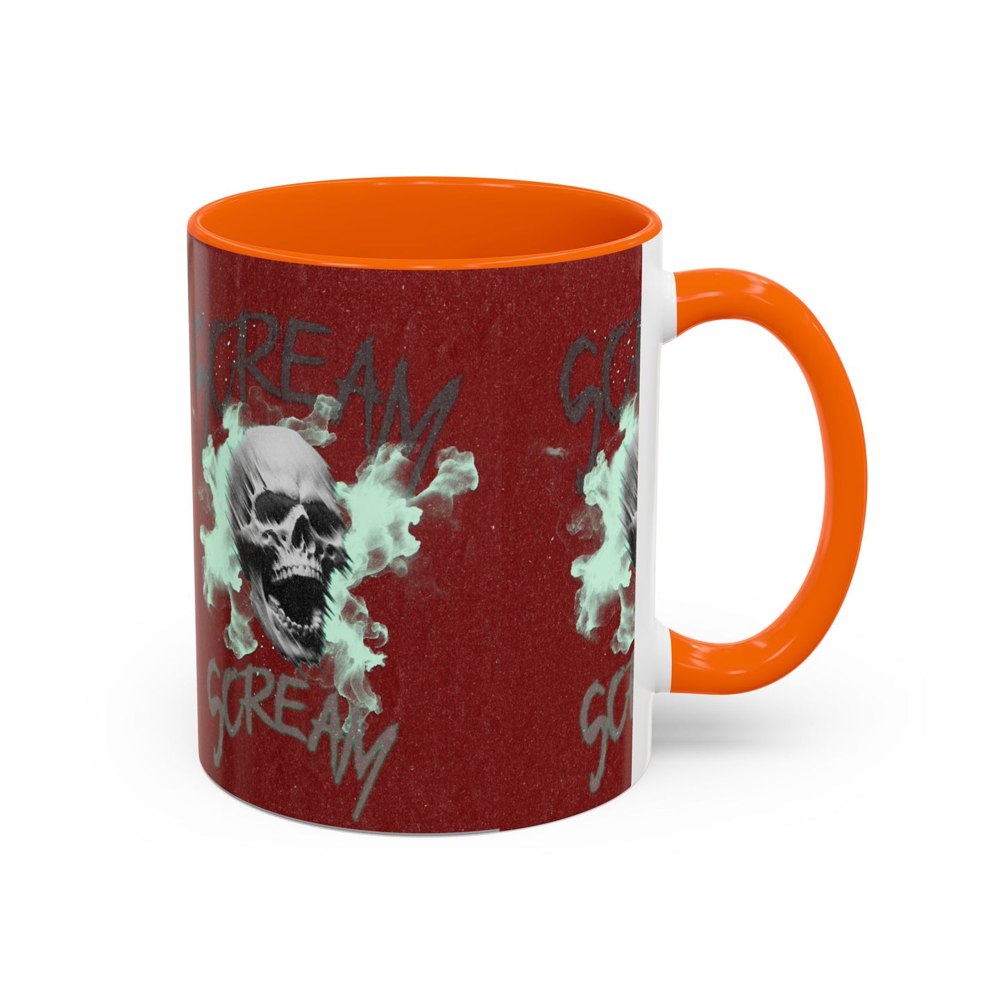Gothic Skull Accent Coffee Mug - Unique Drinkware for Halloween, Gift for Coffee Lovers, Skull Decor, Perfect for Horror Fans, 11oz & 15oz