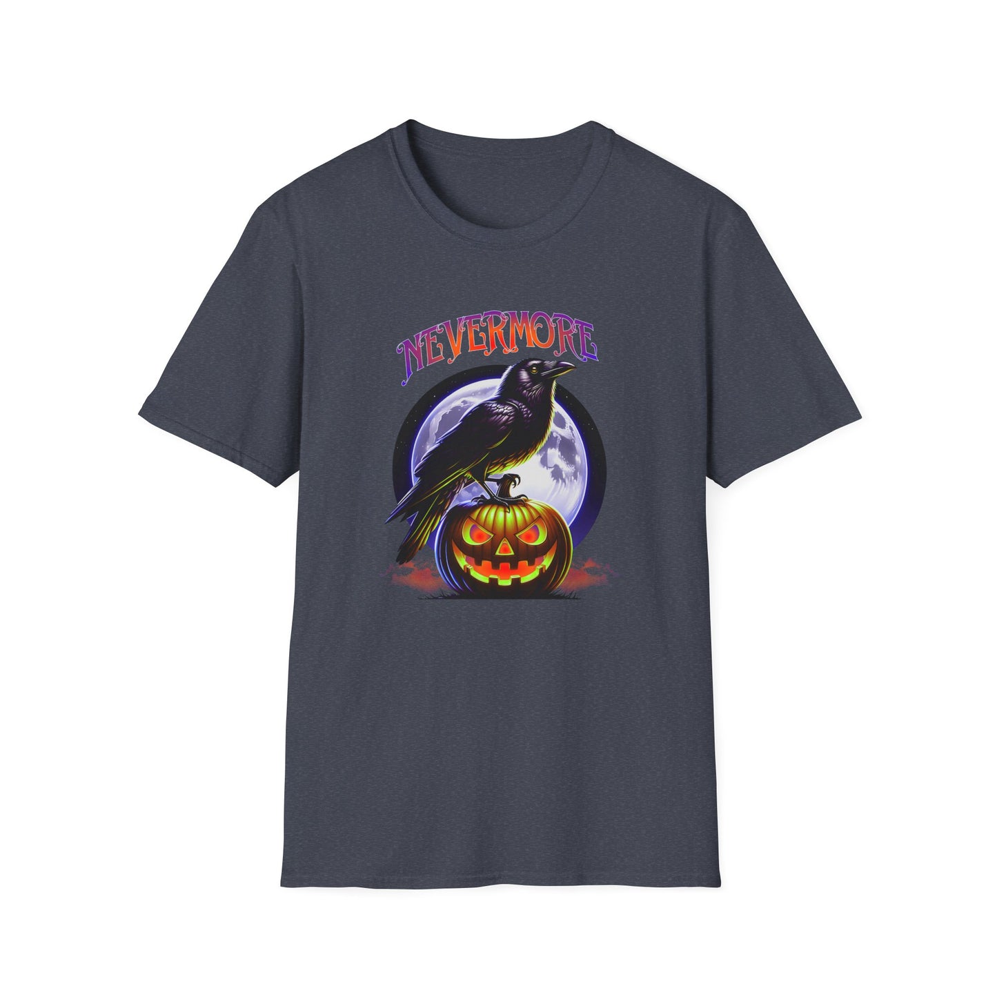 Halloween Nevermore T-Shirt, Spooky Apparel, Unisex Graphic Tee, Gift for Halloween Lovers, Vintage Raven Design