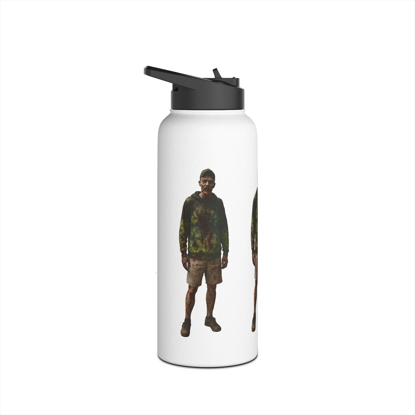 Zombie Tumbler, Stainless Steel Water Bottle with Standard Lid, Double-Walled Insulated Mug for Horror Fans, Alternative Thermos Cup,
